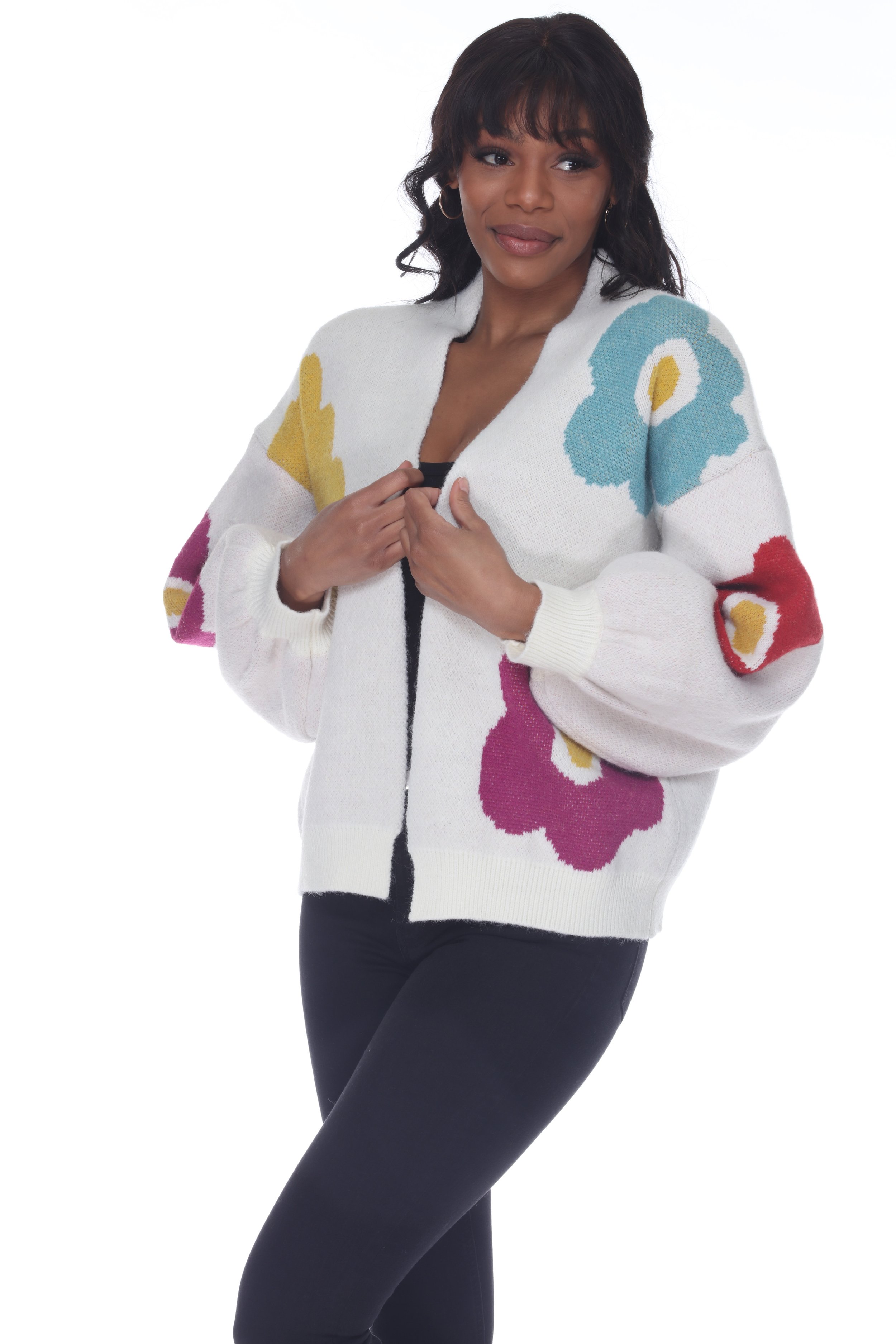 Flower Power Cardigan — Rain + Rose On Trend Novelty Flower Power Cardigan — Rain + Rose On Trend Novelty